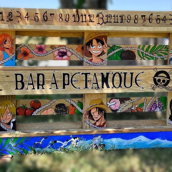 Bar à pétanque en palettes